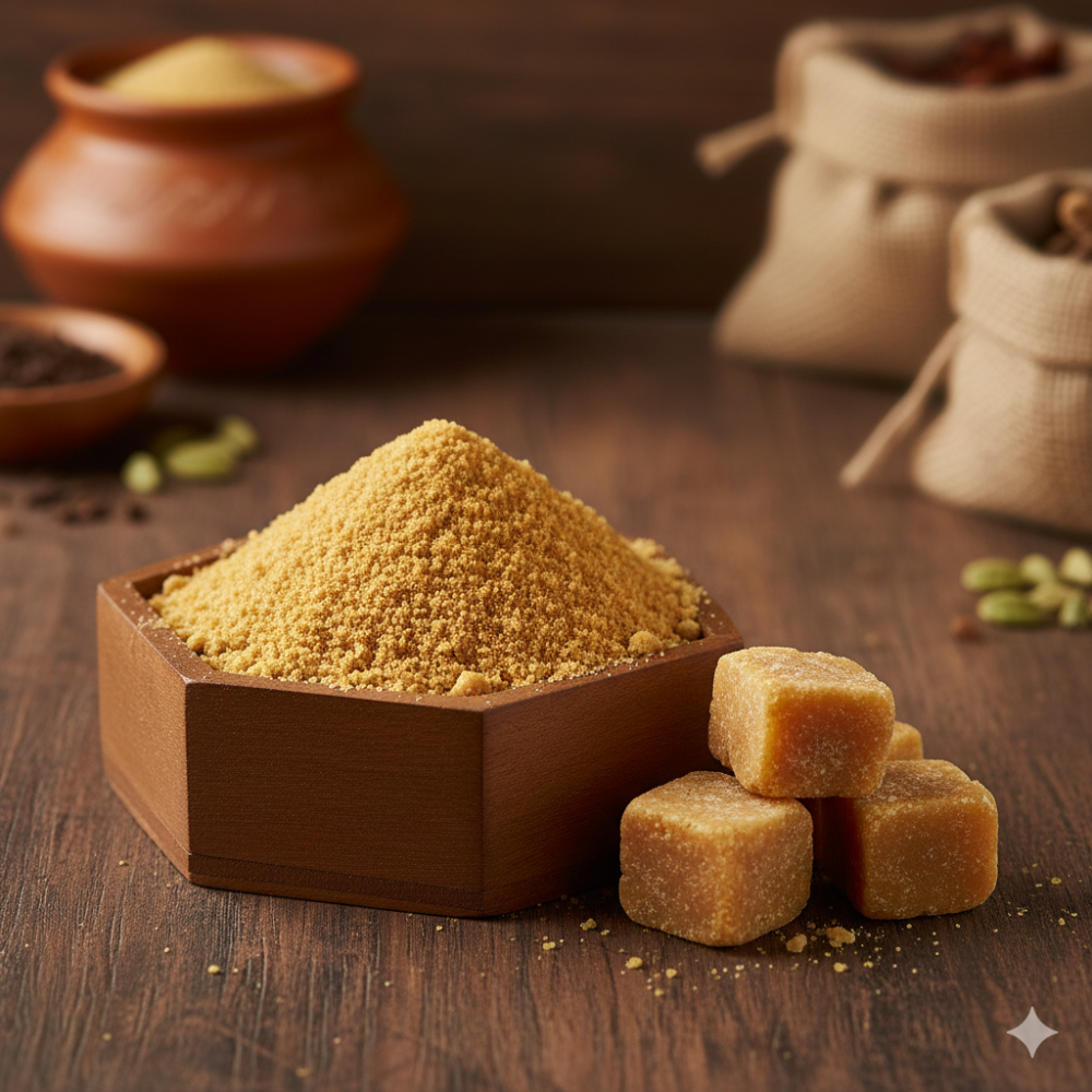 Jaggery Powder<br> (Saccharum officinarum)