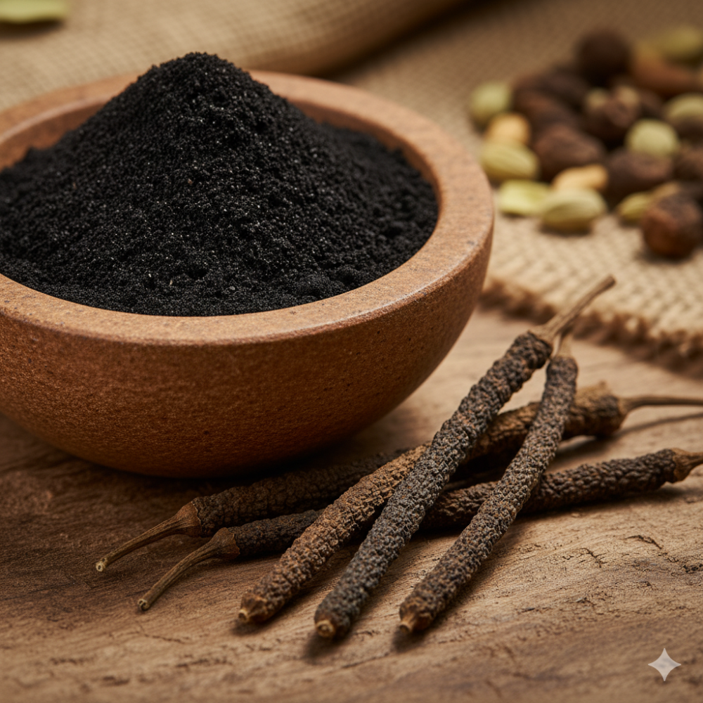 Black Pipali (Long Pepper)<br> Powder (Piper longum)